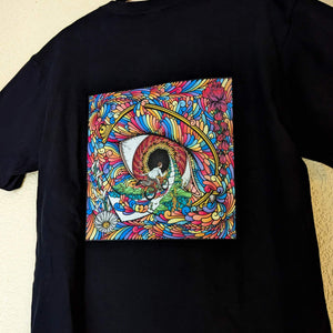 Event Horizon Black Heavy Cotton T-Shirt - NARBONEZZ